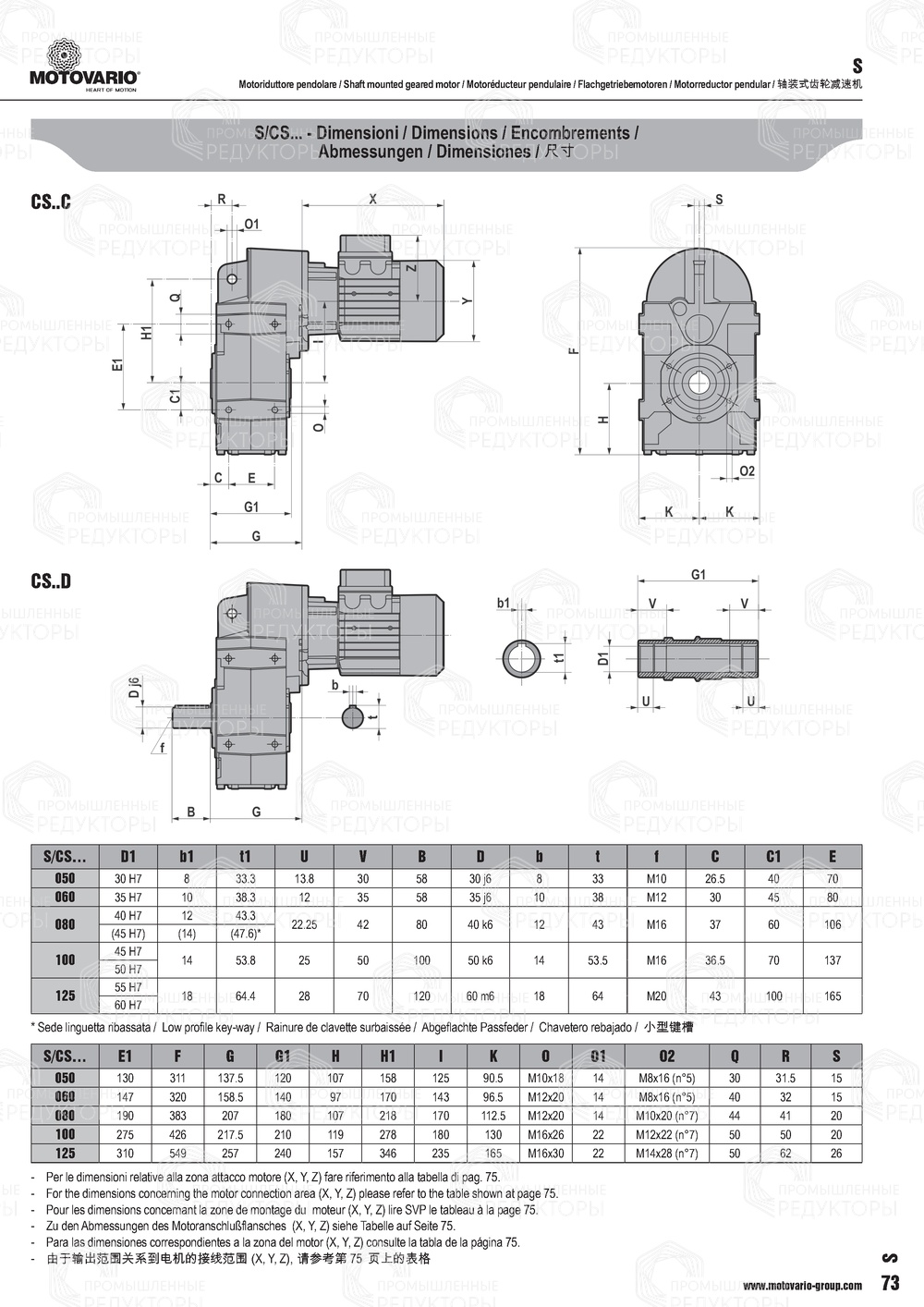 Мотор-редуктор Motovario CS 125 Motovario CS 125